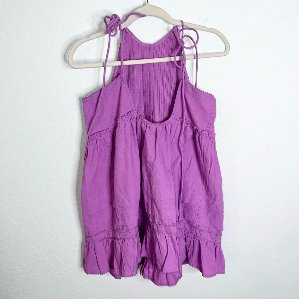 Free People Mini Dress Women’s Medium Desert Days Dramatic Orchid Halter S - Picture 6 of 10